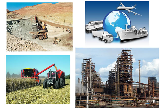 Aplicaciones en Minería, Agricultura, Transporte e Industria